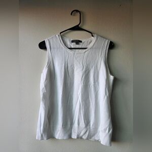 Womens Brooks Brothers Classic White Tank Top